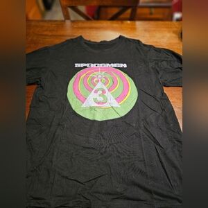 Spaceman 3 Band Black T-Shirt with Colorful Graphic